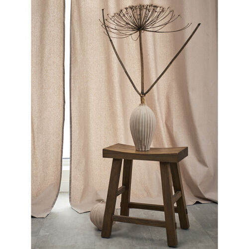 Штора из хлопка с помпонами бежево-серого цвета из коллекции ess 3