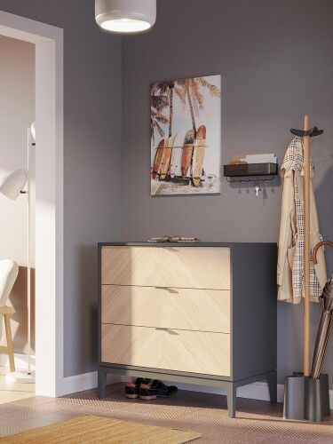 Вешалка подвесная estique, черная/орех 3