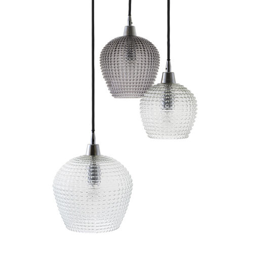 Светильник подвесной каскадный aurora, D50 см, серый/прозрачный 2