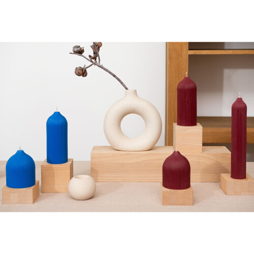 Свеча декоративная бордового цвета из коллекции edge, 10,5см 7