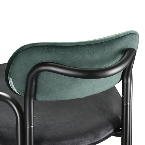 Стул барный ror, round, велюр, черный/темно-зеленый/черный 5