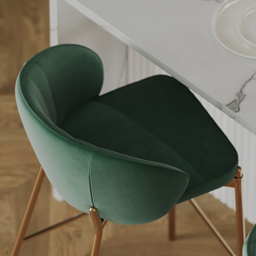 Стул барный coral, велюр, темно-зеленый 7