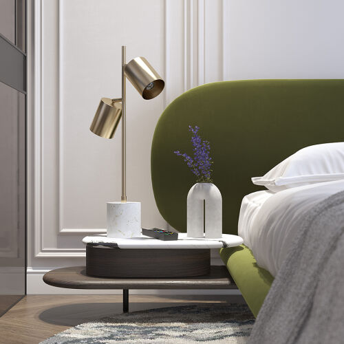 Лампа настольная irjo, 33х13х73 см, золотистая 2