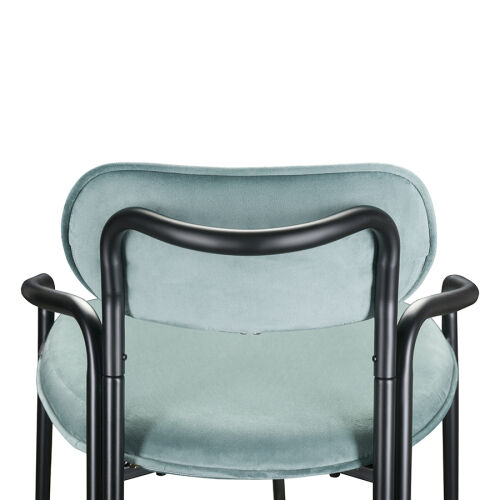 Стул полубарный ror, round, велюр, черный/светло-бирюзовый 5