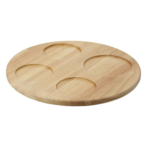 Менажница soft ripples, dual glazing, на деревянной подставке, 4 3