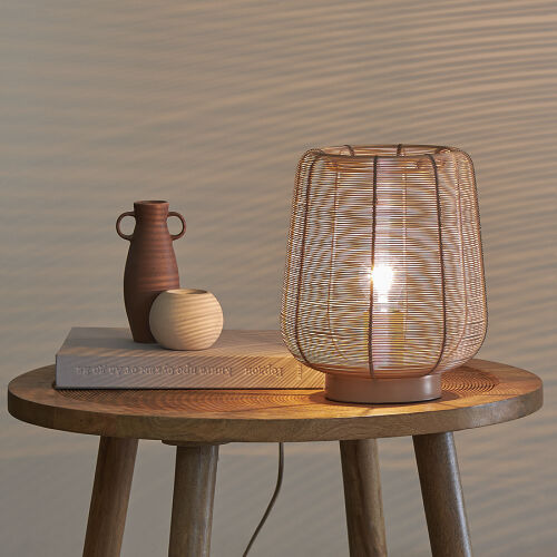 Лампа настольная vinger, D22х26 см, бежевая 1