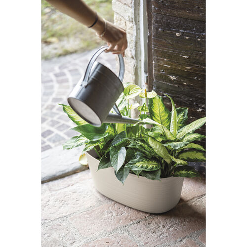 Кашпо для комнатных растений большое tierra, серо-бежевое 3