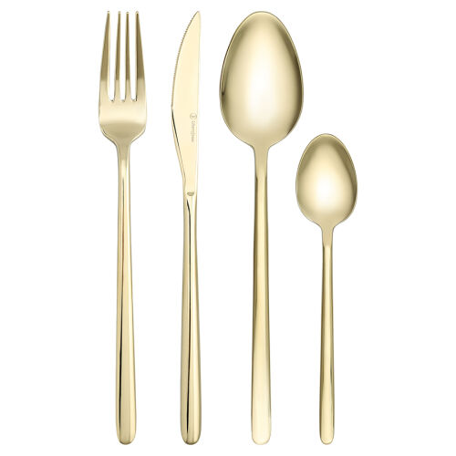 Набор столовых приборов pure, золотистые глянцевые, 16 пред.