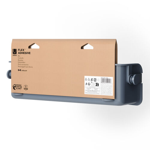 Органайзер для душа flex adhesive, голубой 7