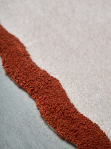 Коврик для ванной с кантом терракотового цвета из коллекции tren 4