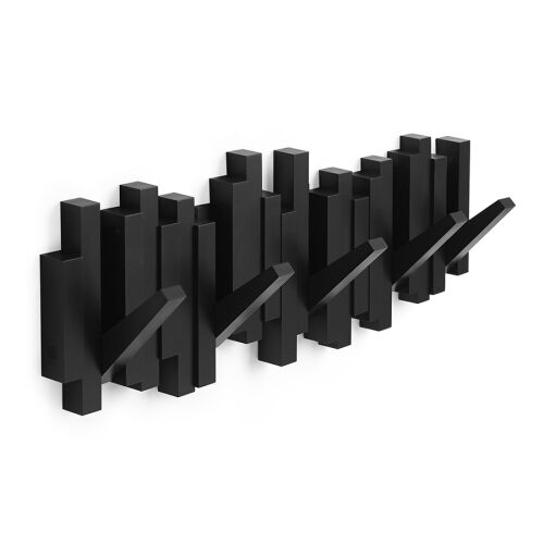 Вешалка настенная sticks, 49,3 см, черная, 5 крючков 5 Вешалка настенная sticks, 49,3 см, черная, 5 крючков 5