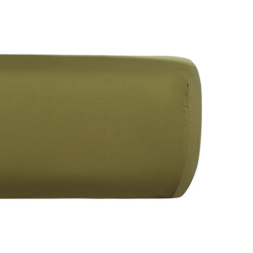 Простыня на резинке из премиального сатина оливкового цвета из к 5