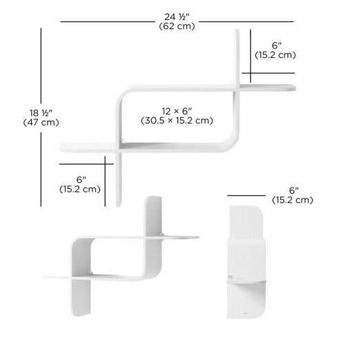 Полка настенная montage, белая 4