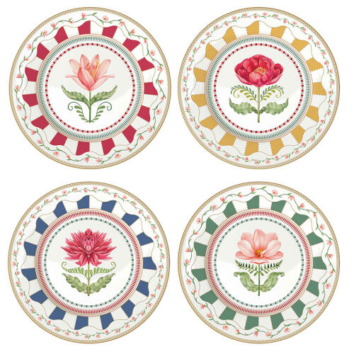 Набор десертных тарелок flowery, 19 см, 4 шт.