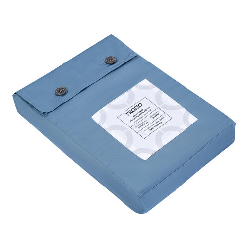 Комплект постельного белья из премиального сатина джинсово-синег 7