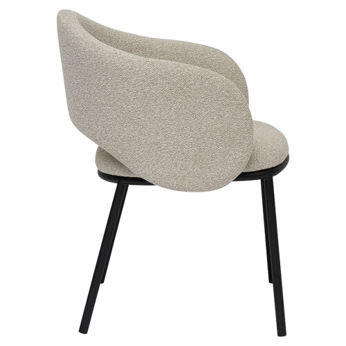 Стул coastal, букле, крем-брюле/черный 2