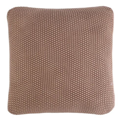 Подушка декоративная из стираного хлопка цвета мокко из коллекции essential, 45х45 см