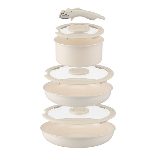 Набор посуды для приготовления со съемной ручкой smart ceramic,  6