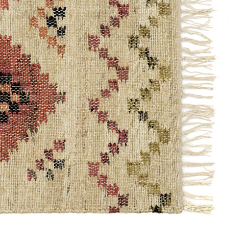 Ковер из джута и шерсти по мотивам башкирских орнаментов из колл 6