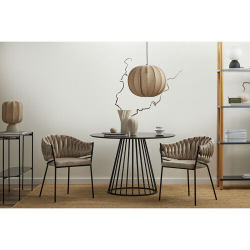 Светильник подвесной texture rib, D48 см, бежевый 5