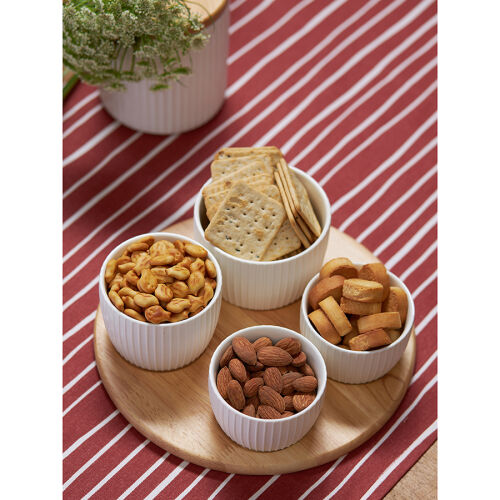 Менажница soft ripples, dual glazing, на деревянной подставке, 4 1