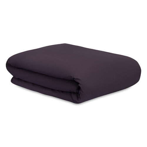 Комплект постельного белья из стираного перкаля сливового цвета  5