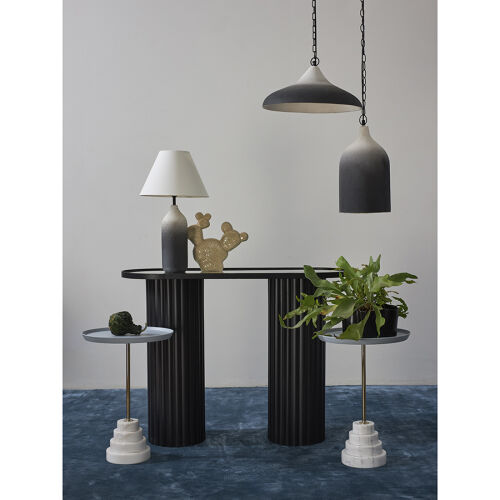 Столик кофейный sustainable collection, D38 см, серый/белый 8