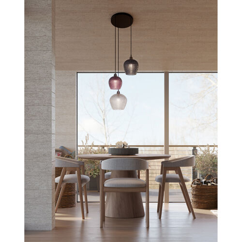 Светильник подвесной каскадный aurora, D50 см, сливовый/серый/пр 1