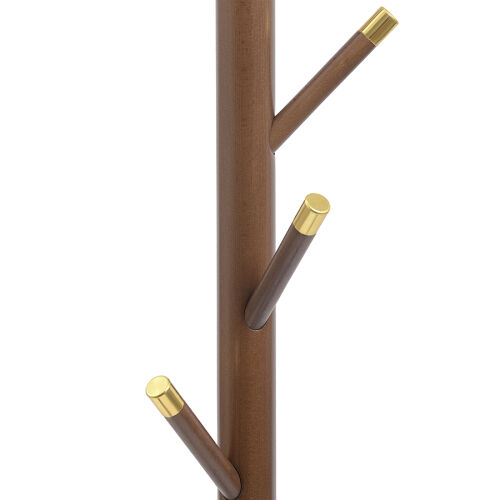 Вешалка напольная bakken, 180 см, золотистый хром/светлый орех 3