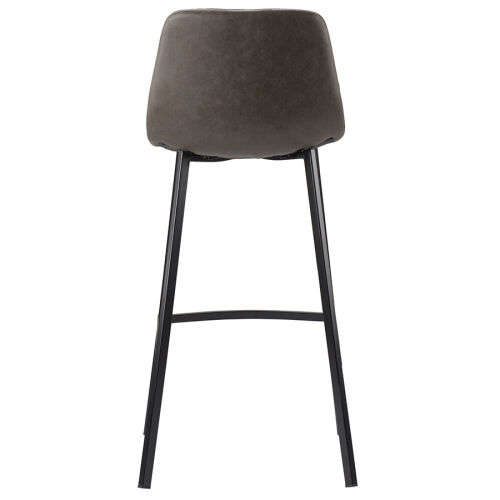 Стул барный hugh, экокожа, серо-коричневый 4