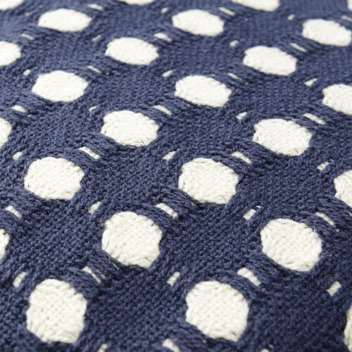 Покрывало из хлопка polka dots темно-синего цвета из коллекции e 6 Покрывало из хлопка polka dots темно-синего цвета из коллекции e 6