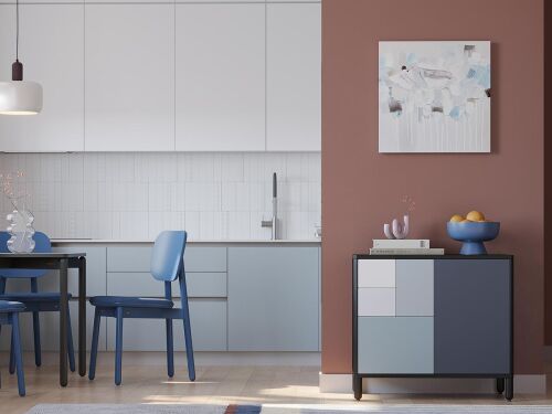 Стул saga, рогожка, синий 3