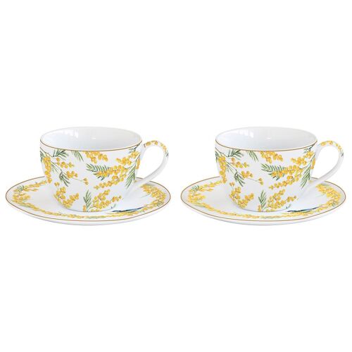 Набор чашек с блюдцем mimosa, 240 мл, 2 шт.