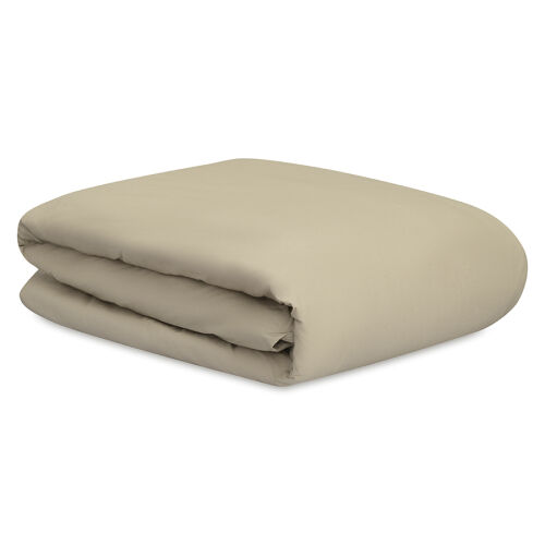 Комплект постельного белья из стираного перкаля бежево-серого цв 5