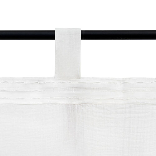 Штора из муслина с декором цвета карри из коллекции essential, 1 4