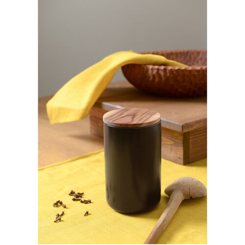 Банка для хранения керамическая, 750 мл, черная 2