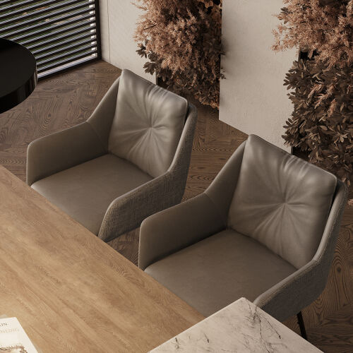 Стул allar, экокожа, рогожка, серый 5