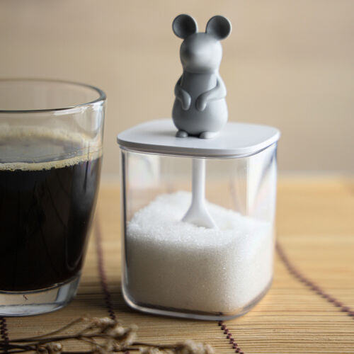 Банка для сыпучих продуктов lucky mouse seasoning с ложкой, 250 2 Банка для сыпучих продуктов lucky mouse seasoning с ложкой, 250 2