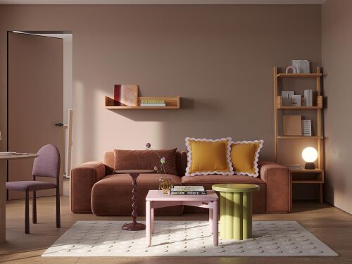 Столик кофейный saga, 60х60 см, розовый 2