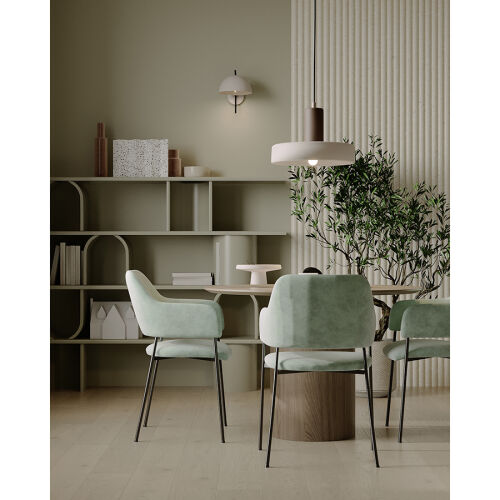 Светильник подвесной juko, D42х31 см, вишневый/бежевый 2