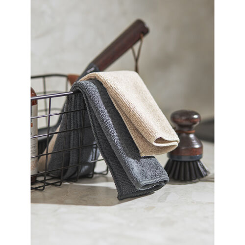 Набор салфеток из микрофибры cozy clean, 30х30 см, темно-серые,  3