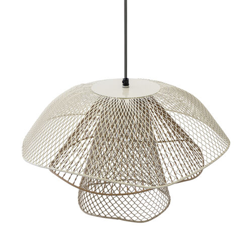 Светильник подвесной vinger, D48х30 см, белый/бежевый/золотой 7