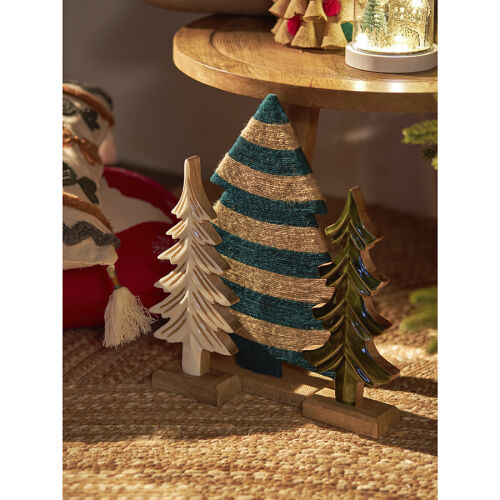 Декор новогодний trendy stripes из джута и гофрированного картон 1