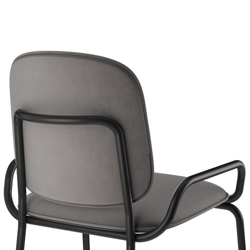 Стул полубарный ror, 2 frame, велюр, черный/серый 5