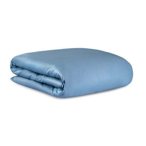 Комплект постельного белья из премиального сатина джинсово-синег 5