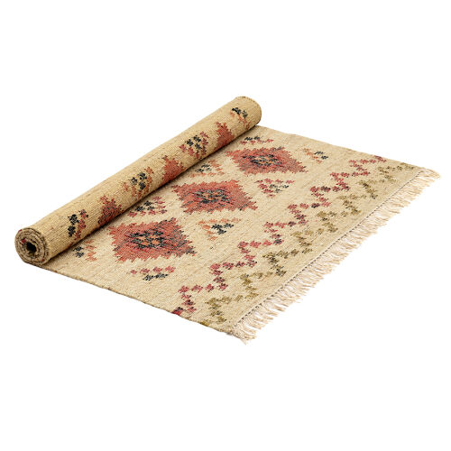 Ковер из джута и шерсти по мотивам башкирских орнаментов из колл 5