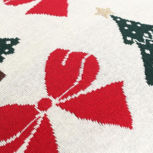 Подушка вязаная с новогодним рисунком christmas bows из коллекци 7