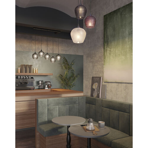 Светильник подвесной каскадный aurora, 110х18 см, серый 7