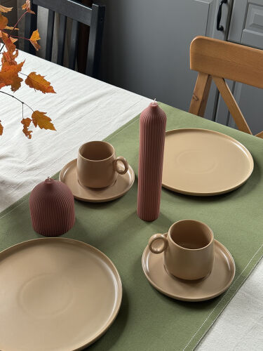 Набор из двух чайных пар бежевого цвета из коллекции essential,  2