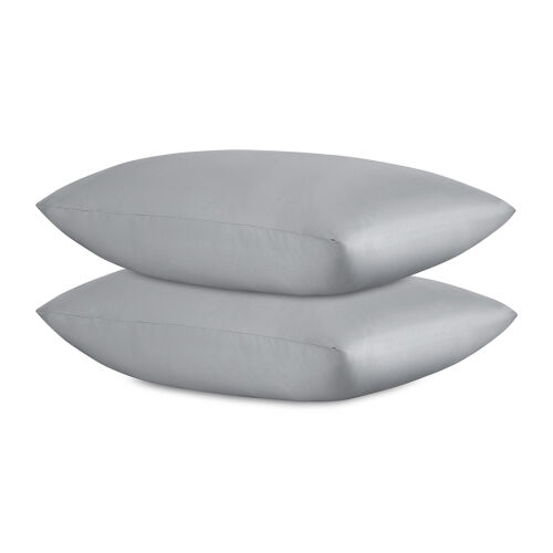 Комплект постельного белья из премиального сатина светло-серого  3